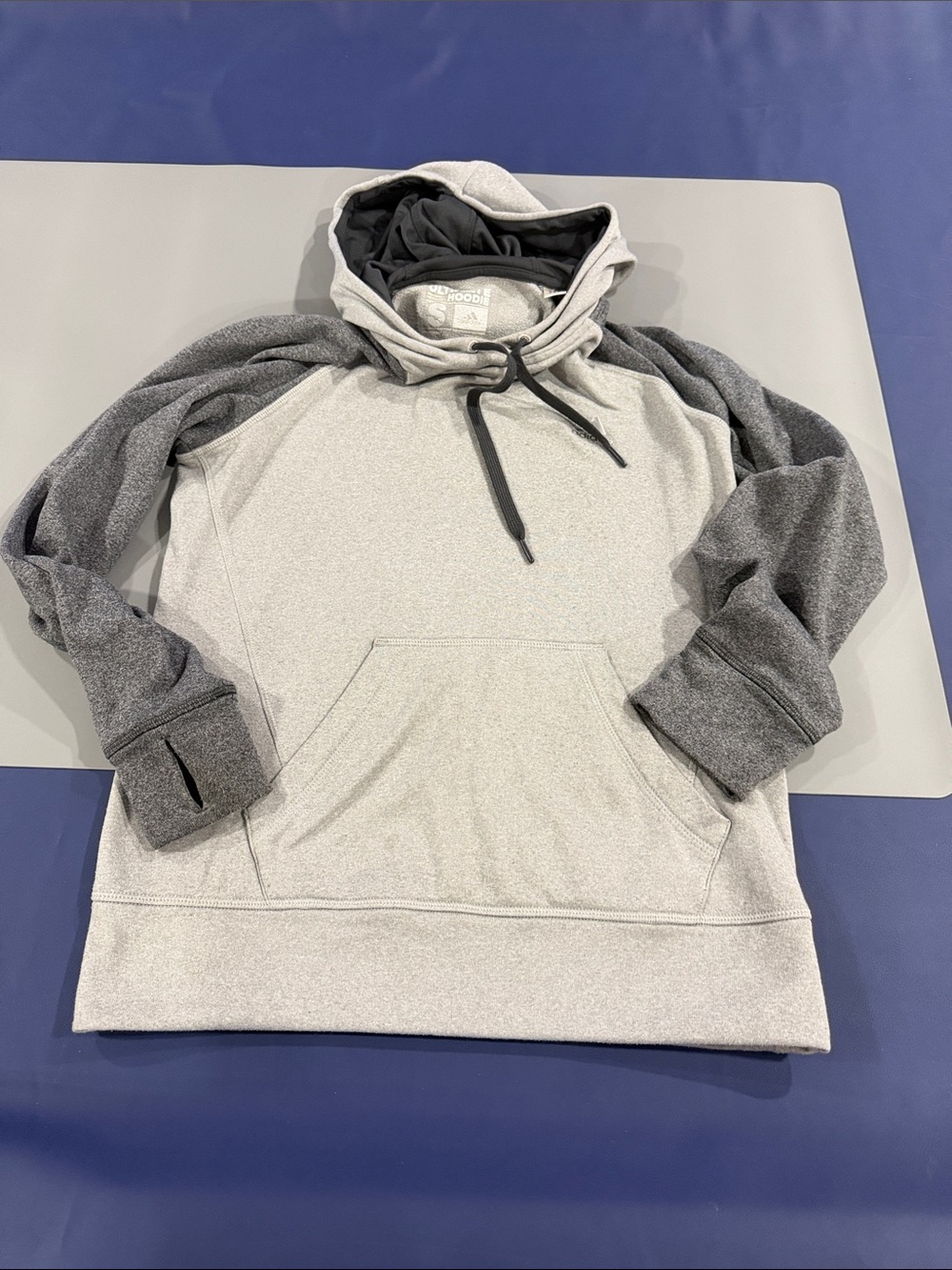 adidas Two-Tone Light Gray & Dark Gray Women's Pullover Hoodie